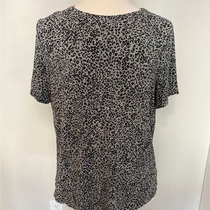Short-Sleeve Leopard Print Tee